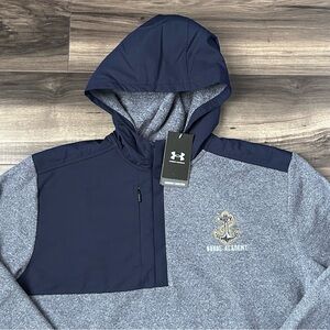 Under Armour Navy Naval Academy 1/4 Zip Fleece Survivor Jacket Men’s XL New